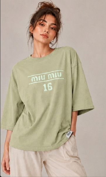 تیشرت باکسی زنانه miumiu