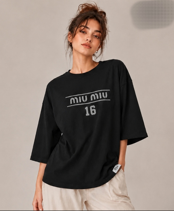 تیشرت باکسی زنانه miumiu