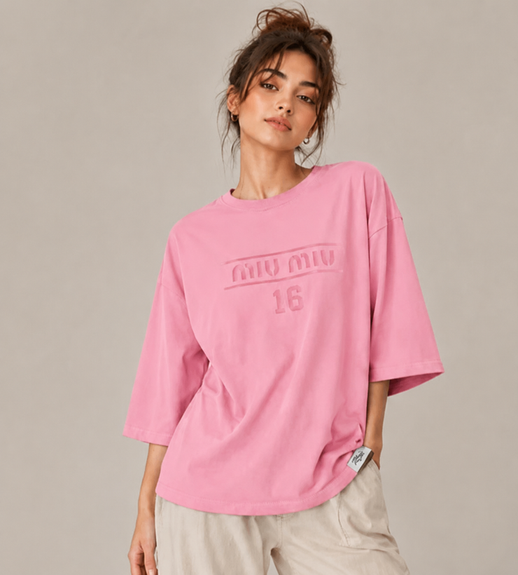 تیشرت باکسی زنانه miumiu