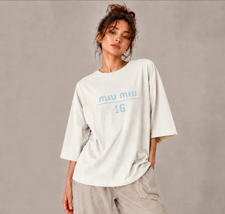 تیشرت باکسی زنانه miumiu