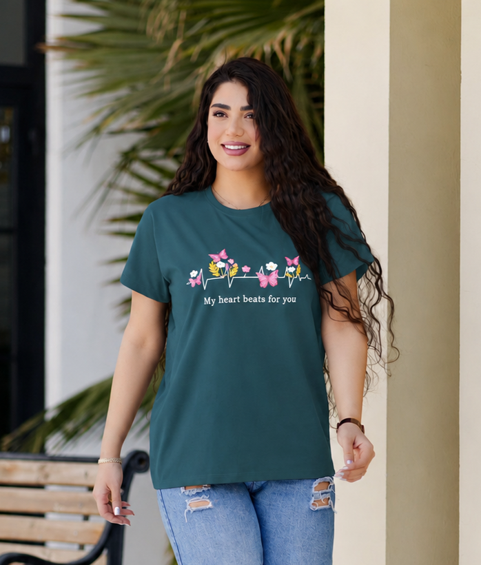 تیشرت سبز زنانه